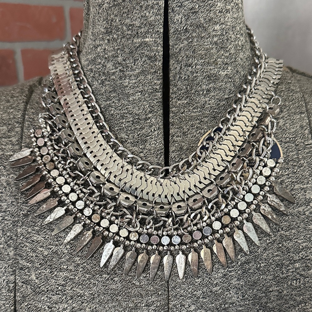Silver Statement Necklace (costume jewelry)